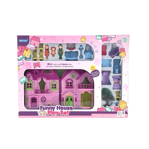 CASA DE JUGUETE CON ACCESORIOS PARA NIÑA CON 1 PZ O CAJA CON 10 PIEZAS