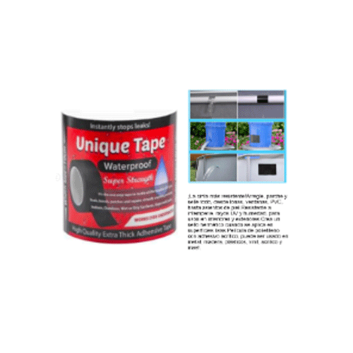 CINTA ADHESIVA IMPERMEABLE, CON 1 PZ O CAJA CON 100 PZS