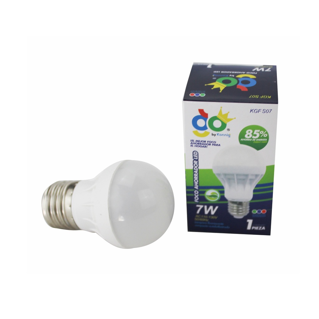 FOCO LED 7W CON 1 PZ O CAJA CON 100 PZS