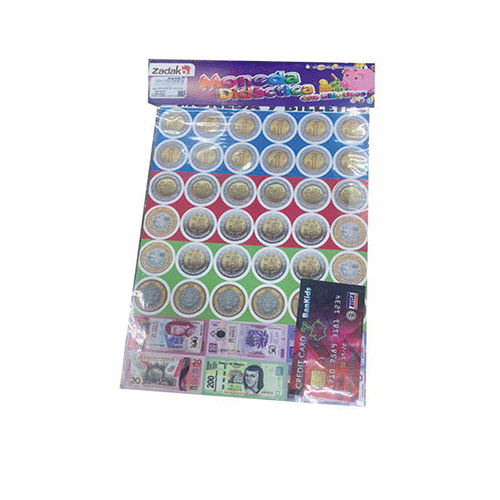 MONEDA DE COLORES CON 1 PZ O CAJA CON 100 PZS