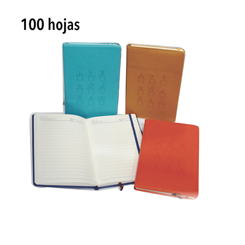 ZP-1121 LIBRETA CON FORRO DE VINIPIEL CON PORTADA DECORATIVA VARIOS COLORES CON 1 PZ O CAJA CON 100 PZS