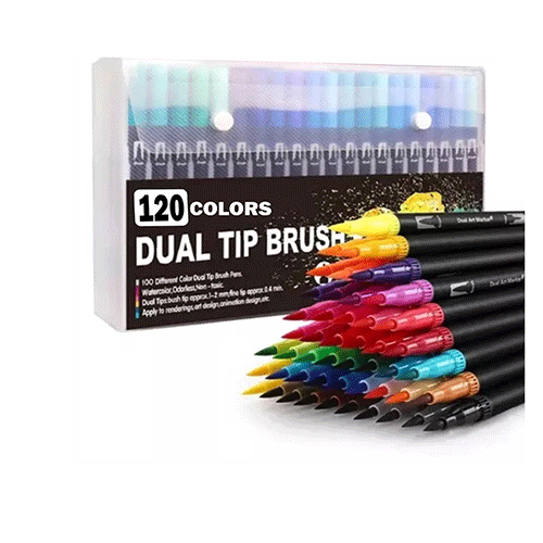 ZP-1032 PLUMINES CON 120 COLORES, CON 1 PQT O CAJA CON 12 PQTS