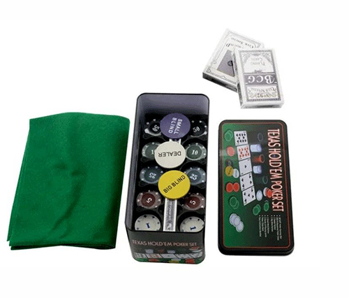 ZJ-2155 SET DE POKER CON 200 FICHAS 97 X 58 CM CON 1 PZ O CAJA CON 12 PZS