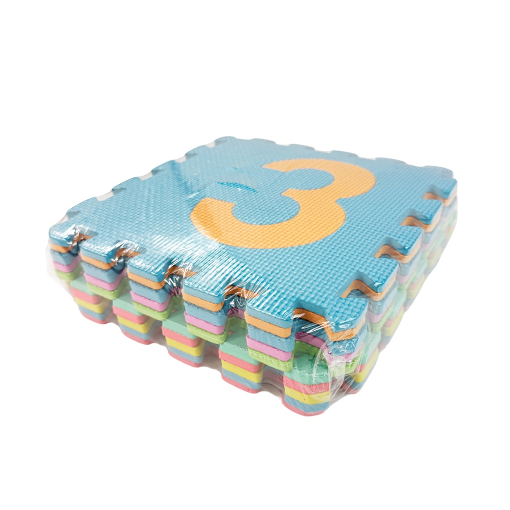 ZP-0833 TAPETE DE FOAMY NUMERICO DE 29.5X29.5CM, CON 1 PZ O CAJA CON 12 PZS