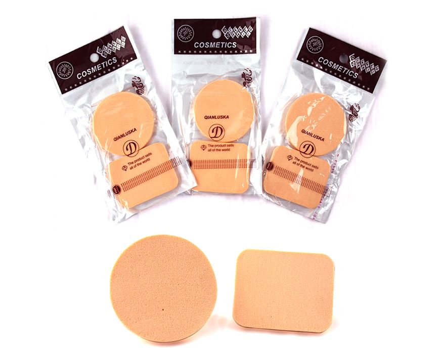 ZB-0160 ESPONJA PARA MAQUILLAJE, CON 12 PZS O CAJA CON 120 PAQ