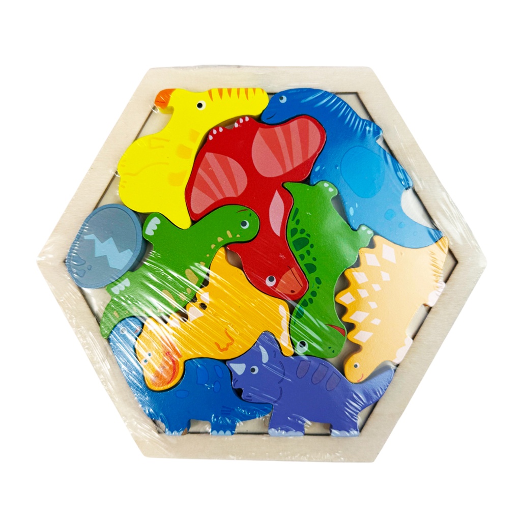 ROMPECABEZAS HEXAGONAL TRIDIMENSIONAL EDUCATIVO DE MADERA DE 1 X 16.5 X 16.5 CM, CON 1 PZ O CAJA CON 120 PZS