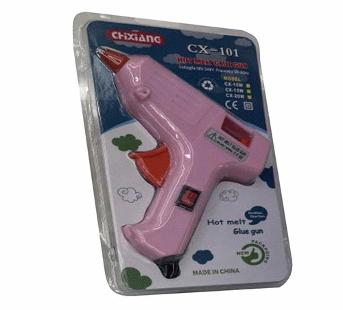 ZF-0226 PISTOLA DE SILICÓN CON INTERRUPTOR 20W CON 1 PZ O CAJA CON 120 PZS