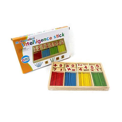ZJ-0441 JUGUETE DIDACTICO SET MONTESSORI DE PALILLOS PARA APRENDIZAJE DE MATEMATICAS DE 23X15 CM, CON 1 PZ O CAJA CON 120 PZS