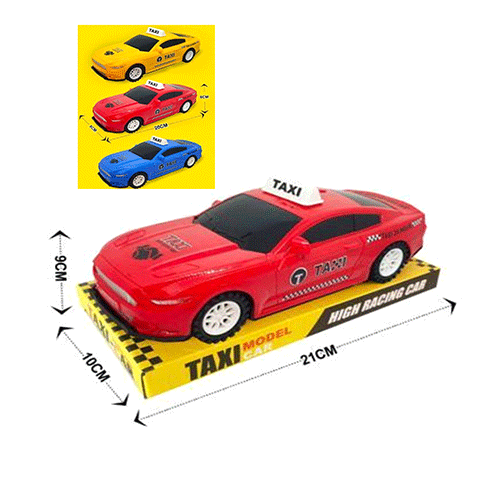 COCHE DE TAXI DE FRICCIÓN, CON 1 PZ O CAJA CON 120 PZS