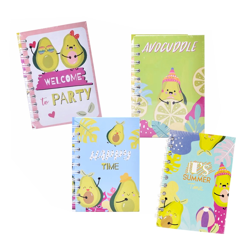 ZP-1101 LIBRETA ESTAMPADO AGUACATE CON 1 PZ O CAJA CON 120 PZS