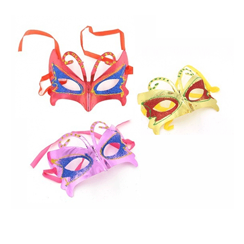 ANTIFAZ CON FORMA DE MARIPOSA PARA FIESTA CON 1 PZ O CAJA CON 1200 PZS