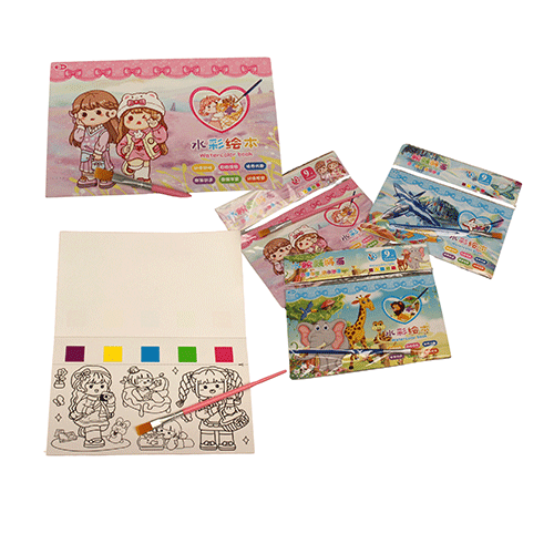 HOJAS DE DIBUJO CON ACUARELAS CON 1 PZ O CAJA CON 1200 PZS
