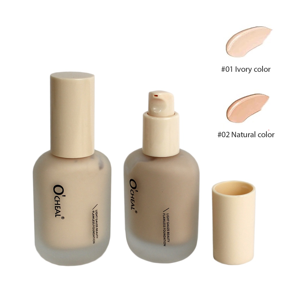 BASE DE MAQUILLAJE LÍQUIDA DE 40 ML O´CHEAL DE 11.9 X 5.2 X 3.9 CM CON 1 PZ O CAJA CON 144 PZS