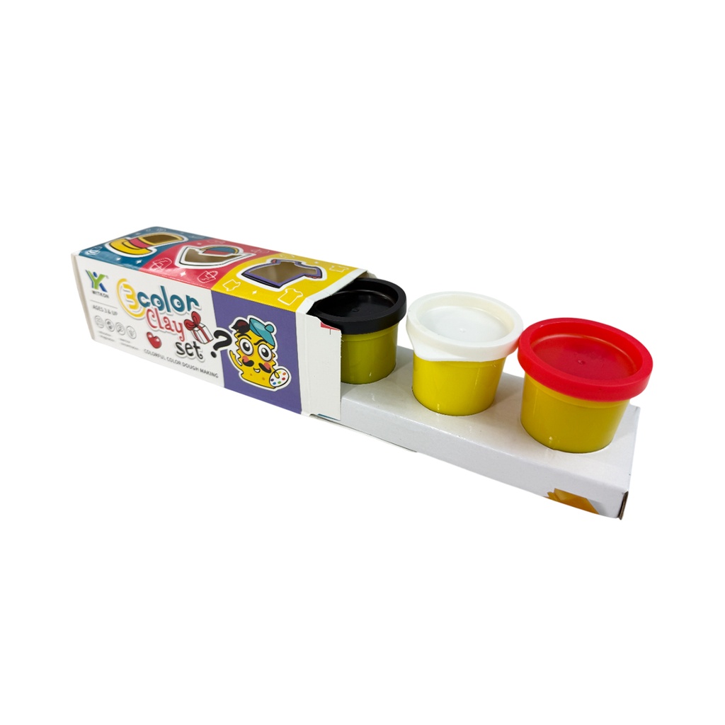 ZJ-1684 JUEGO DE 3 BOTES DE PLASTILINA CON 1 PZ O CAJA CON 144 PZS