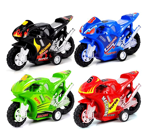 ZJ-1792 BLISTER 4 PZS MOTOS DE FRICCION CON 1 PZ O CAJA CON 144 PZS