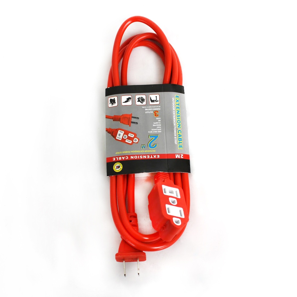 EXTENSIÓN ELECTRICA DE 2 MTS CON 1 PZ O CAJA CON 150 PZS