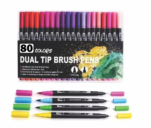 ZP-1030 PLUMINES CON 80 COLORES, CON 1 PQT O CAJA CON 18 PQTS