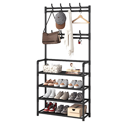 ZH-2232 MUEBLE ORGANIZADOR PARA ZAPATOS Y/O ROPA DE 173 CM X 80 CM X 26 CM CON 5 NIVELES DE 17 CM CADA UNO CON 1 PZ O CAJA CON 18 PZS