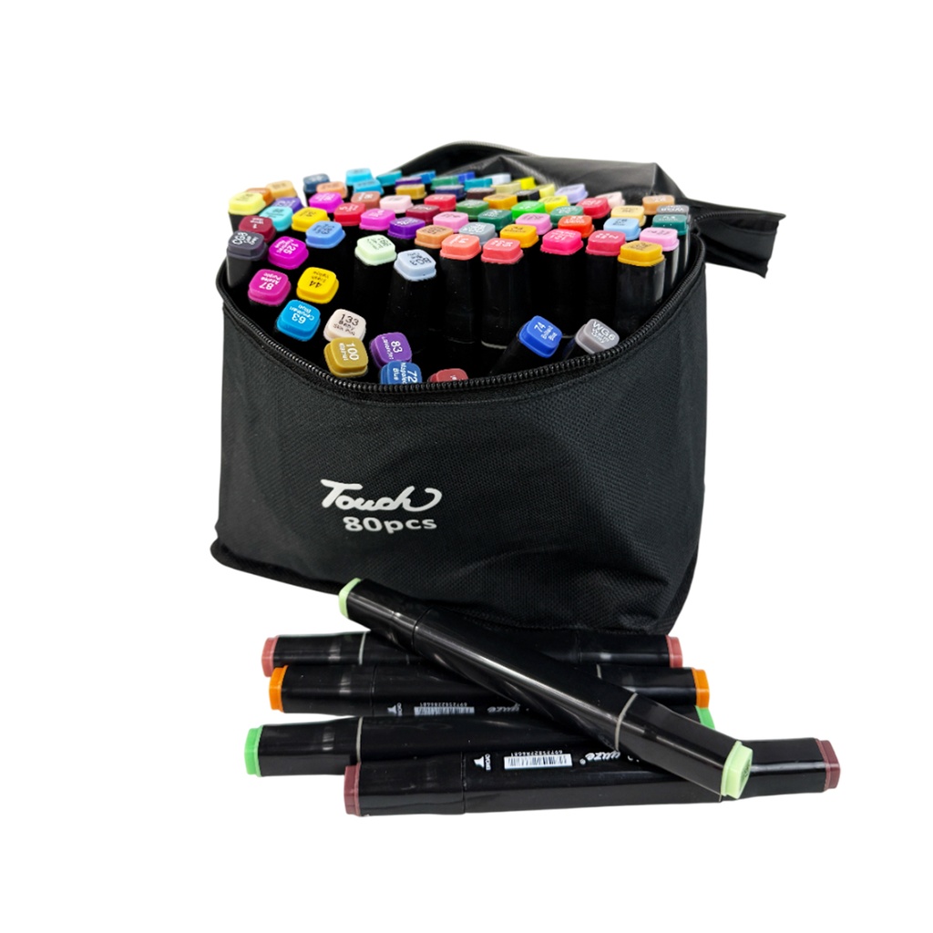 ZP-1001 ESTUCHE CON 80 PLUMINES DOBLE PUNTA, CON 1 PZ O CAJA CON 18 PZS