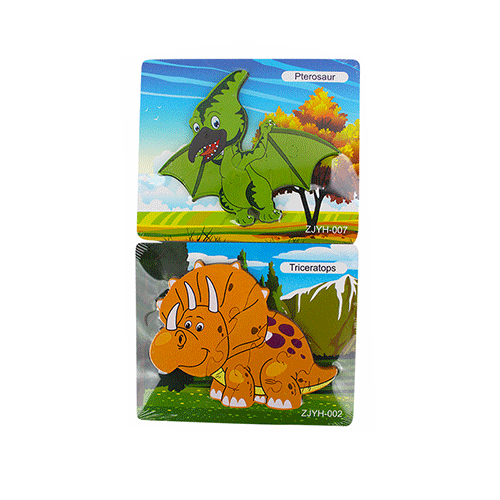 ZJ-1182 ROMPECABEZAS DE DINOSAURIOS TRIDIMENSIONAL DE MADERA DE 17.7 X 14.6CM , CON 1 PZ O CAJA CON 180 PZS
