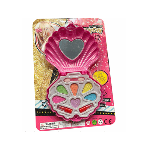 JUGUETE DE MAQUILLAJE INFANTIL CONCHA PARA NIÑAS CON 1 PZ O CAJA CON 180 PZS
