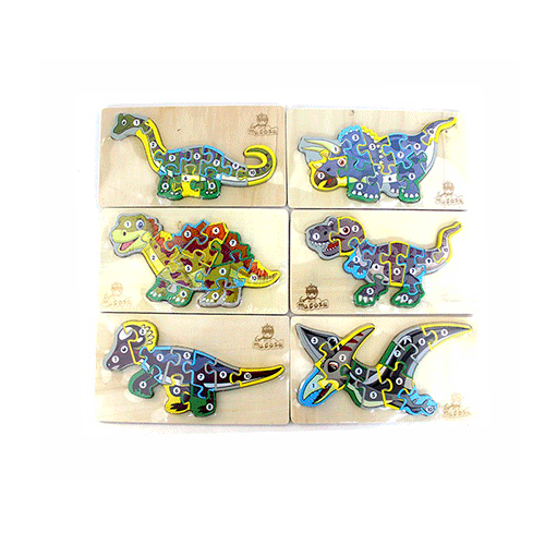 JUGUETE DE ROMPECABEZAS DIDACTICO TRIDIMENSIONAL DE DINOSAURIO CON NUMEROS DE 19.8X11X1.3CM, CON 1 PZ O CAJA CON 180 PZS