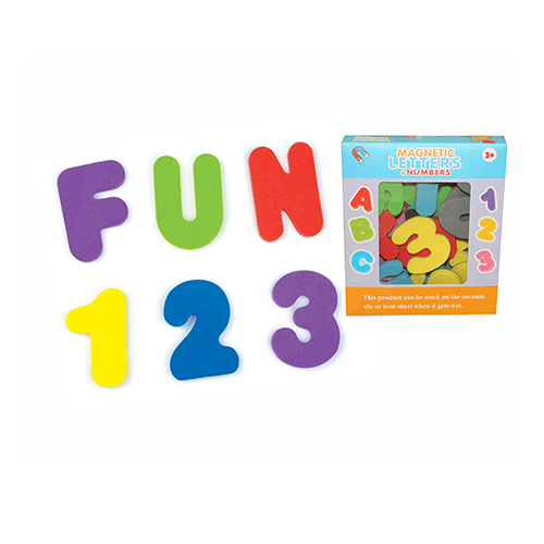 LETRAS Y NUMEROS MAGNETICAS CON 26 PIEZAS DE 5.6 X 4.2X0.65 CM CON 1 PZ O CAJA CON 192 PZS