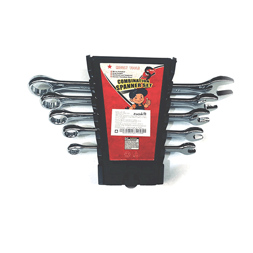 ZF-0183 SET DE 5 LLAVES ESPAÑOLAS DE 8MM, 10MM, 12MM, 14MM Y 17MM CON 1 PZ O CAJA CON 20 PZS