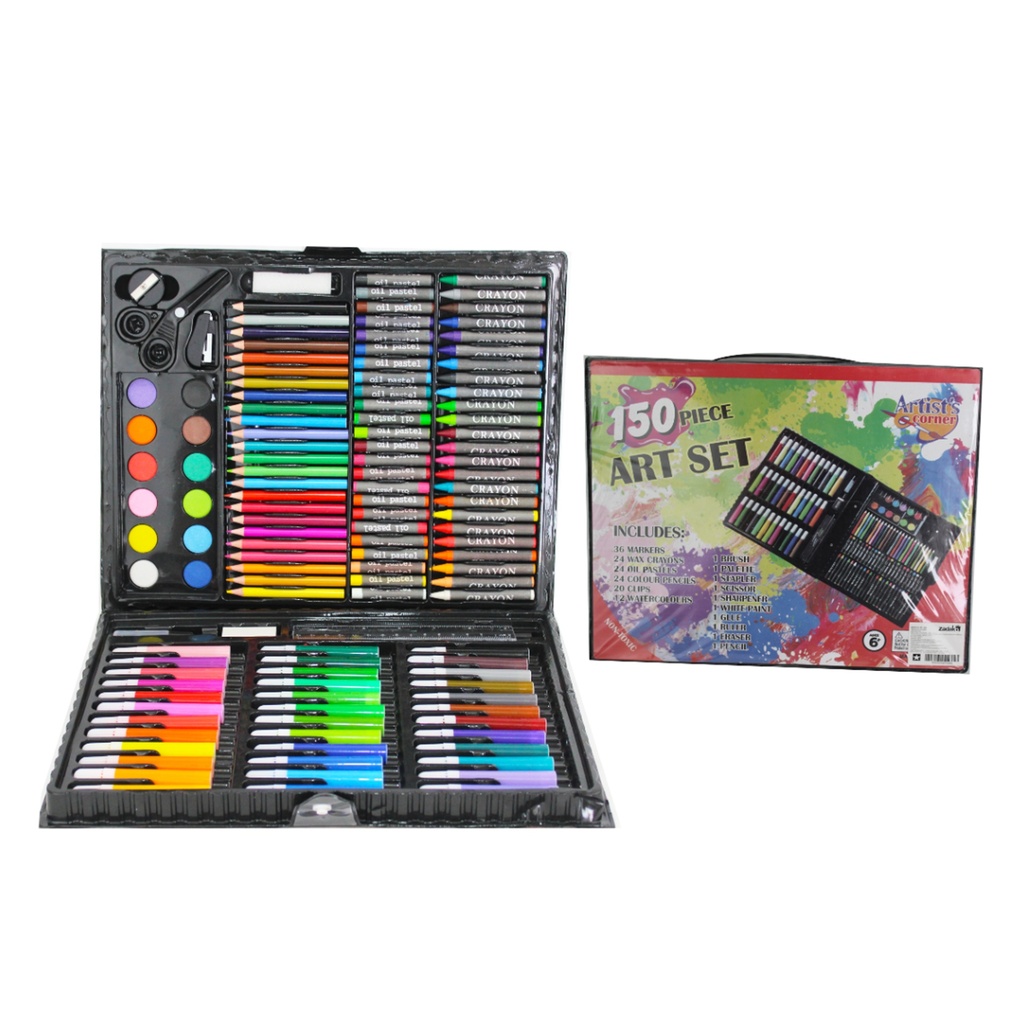 ZP-1062 ESTUCHE DE PLUMONES, CRAYOLAS, ACUARELAS, COLORES CON 1 PZ P CAJA CON 20 PZS