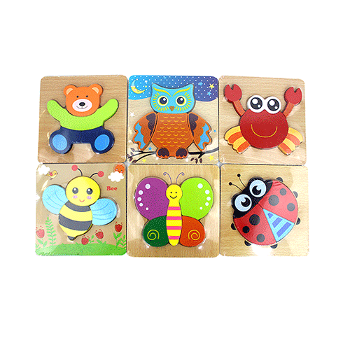 ZP-0707 ROMPECABEZAS DIDACTICO INFANTIL DE ANIMALES DE MADERA, CON 1 PZ O CAJA CON 200 PZS