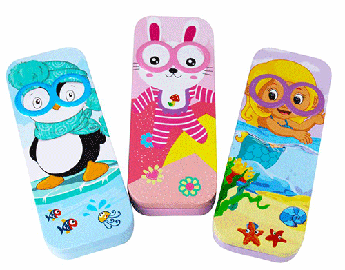 ZP-1049 CAJITA METALICA P/ COLORES INFANTIL CON 1 PZ O CAJA CON 200 PZS