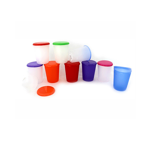 VASO DE LUJO CON TAPA, CON 1 PZ O CAJA CON 24 PZS