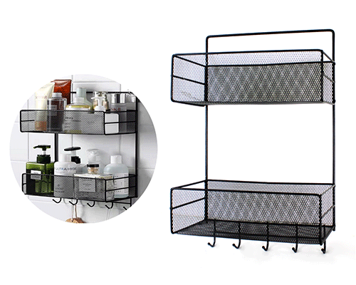 ZH-2228 ORGANIZADOR 2 NIVELES COLGANTE DE ACERO CON 1 PZ O CAJA CON 24 PZS