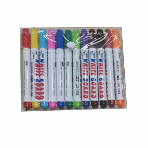 MARCADORES CON 12 COLORES CON 1 PQT O CAJA CON 240 PQTS