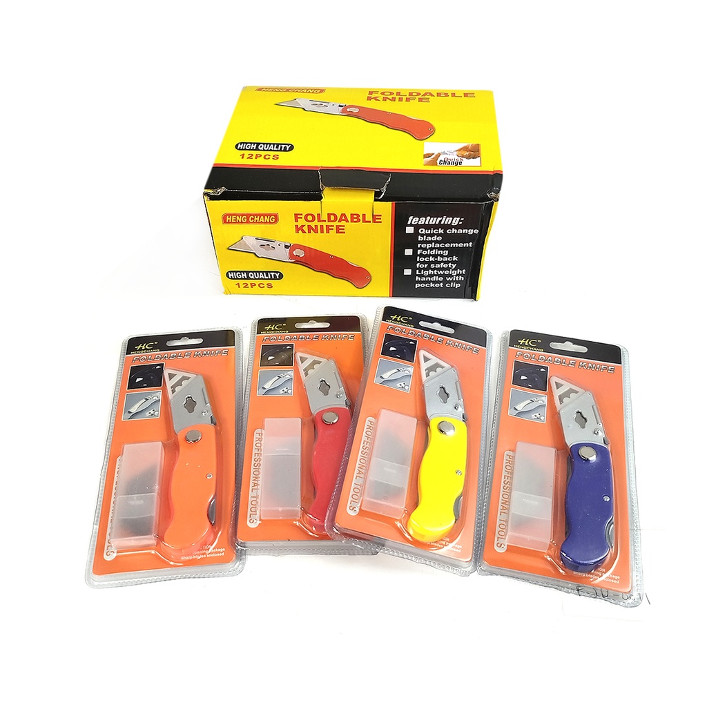 CUTTER CUCHILLO DE HOJA TRAPEZOIDAL PLEGABLE CON 1 PZ O CAJA CON 240 PZS