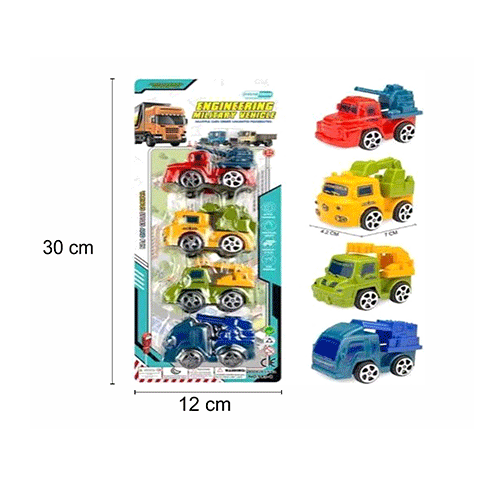 BLISTER 4 PZS CAMIONCITOS CON 1 PZ O CAJA CON 240 PZS