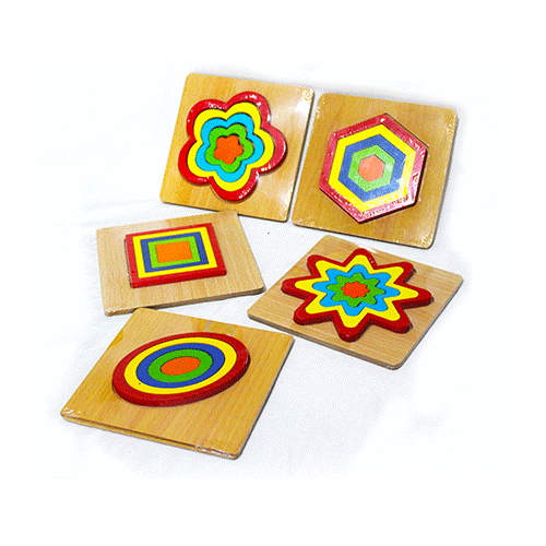 JUEGO DE BLOQUES DE PATRON DE ROMPECABEZAS TRIDIMENSIONAL CON FORMAS GEOMETRIAS DE MADERA DE 0.05 X 15 X 15 CM CON 1 PZS O CAJA CON 240 PZS
