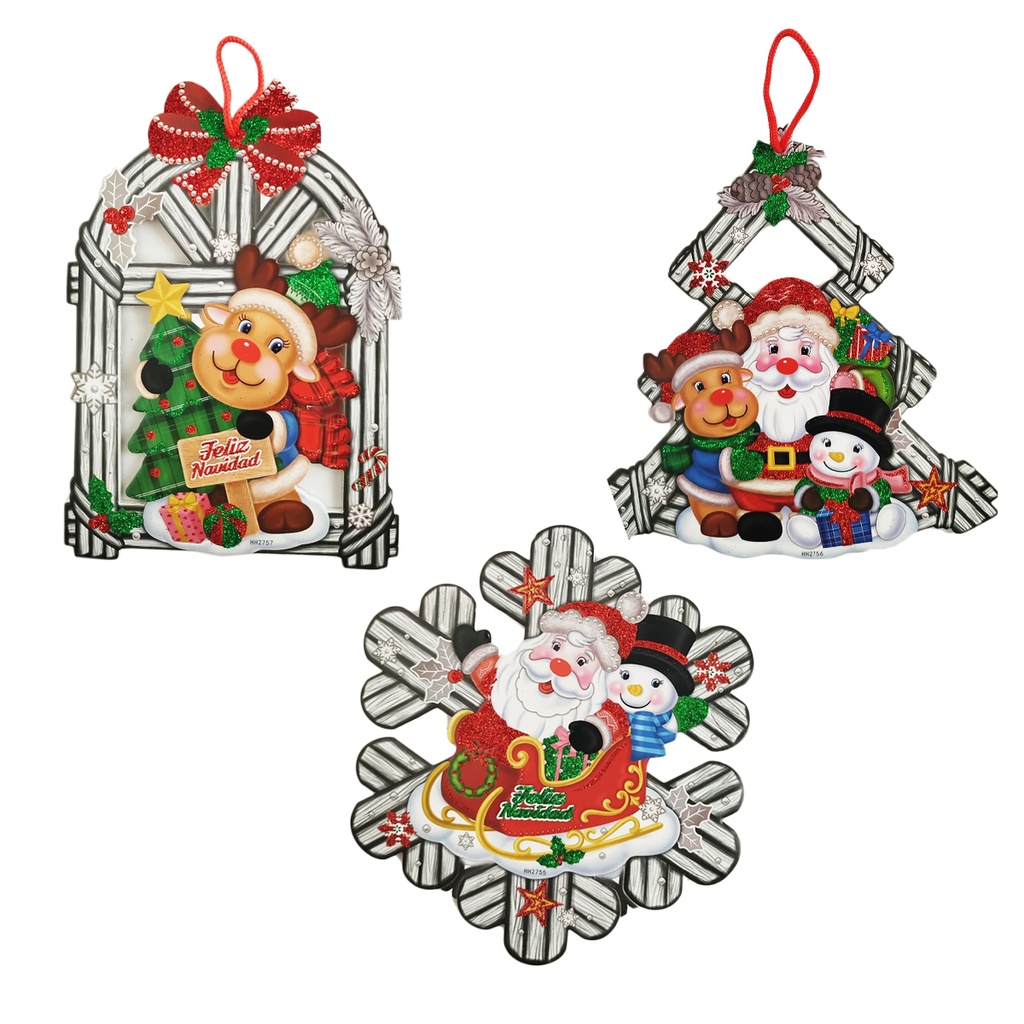 ADORNO NAVIDEÑO, CON 1 PZ, O CAJA CON 400 PZS