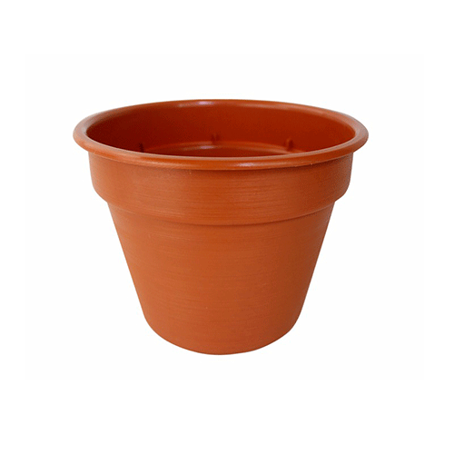 MACETA DECORATIVA #8 TERRACOTA, CON 1 PZ O CAJA CON 25 PZS
