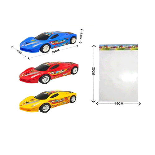 ZJ-1229 CARRITO DEPORTIVO DE FRICCIÓN ECONOMICO CON 1 PZ O CAJA CON 288 PZS