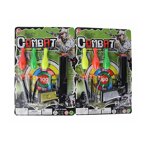 ZJ-1174 PISTOLA DE DARDOS C/ACCESORIOS, CON 1 PZ O CAJA CON 312 PZS