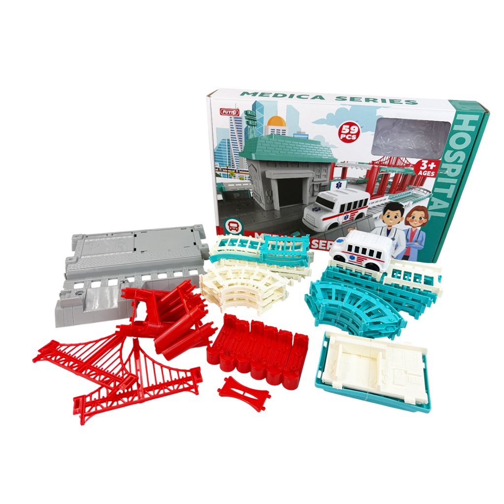 PISTA ARMABLE PARA CARROS CON 1 PZ O CAJA CON 36 PIEZAS