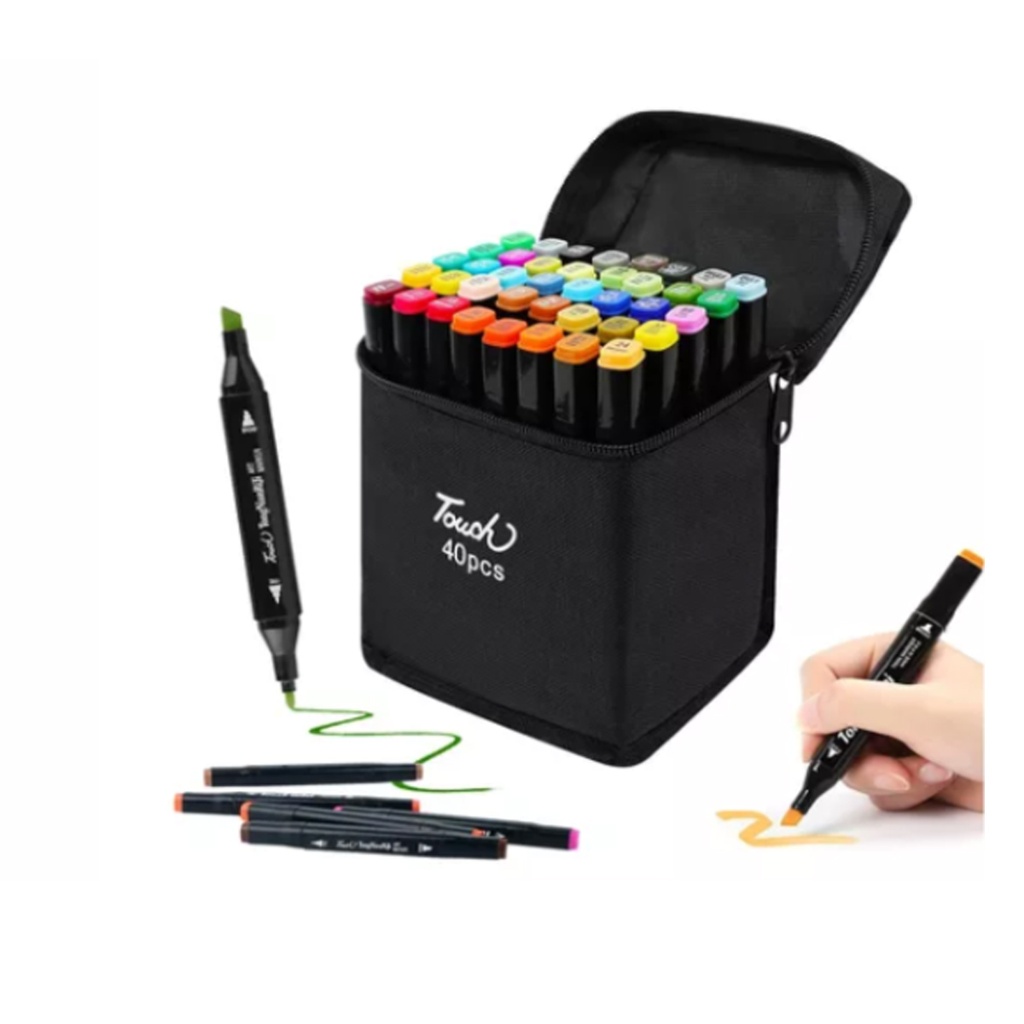 ESTUCHE CON 40 PLUMINES DOBLE PUNTA, CON 1 PZ O CAJA CON 36 PZS