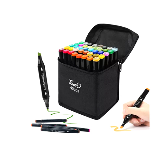 ZP-1000 ESTUCHE CON 40 PLUMINES DOBLE PUNTA, CON 1 PZ O CAJA CON 36 PZS