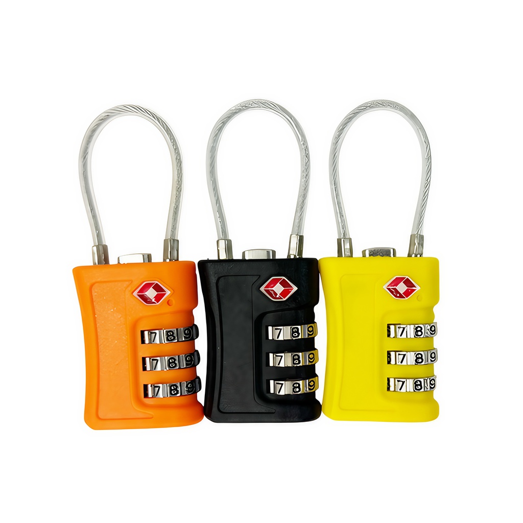 CANDADO DE SEGURIDAD CON COMBINACIÓN DE 3 DIGITOS DE 80 X 36 X 12 MM CON 1 PZ O CAJA CON 360 PZS
