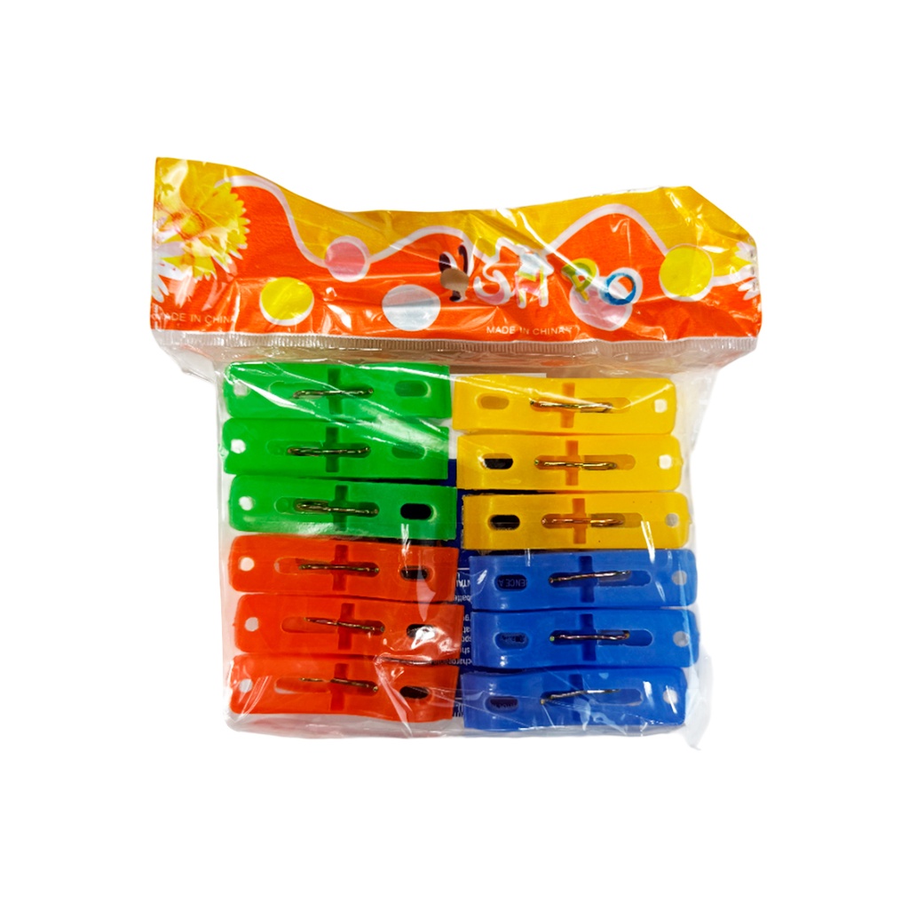 SET DE 12 PZS DE PINZAS PARA ROPA, CON 1 PZ O CAJA CON 360 PZS