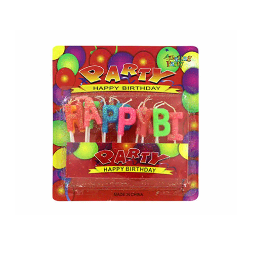 VELAS DE HAPPY BIRTHDAY CON 1 PZ O CAJA CON 360 PZS