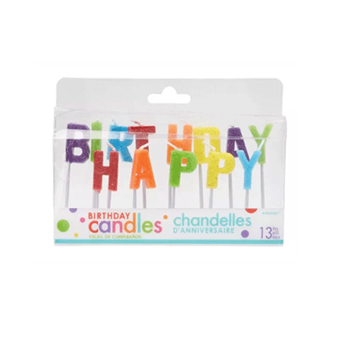 ZFI-0111 VELAS HAPPY BIRTHDAY, CON 1 PZ O CAJA CON 360 PZS