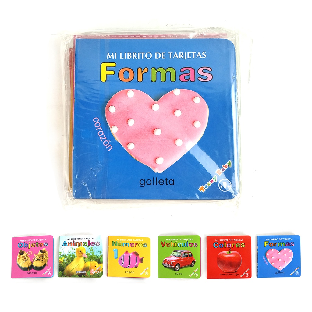 LIBROS DIDÁCTICOS DE TARJETAS DE APRENDIZAJE EN ESPAÑOL DE 13 X 13 CM CON 1 PZ O CAJA CON 384 PZS