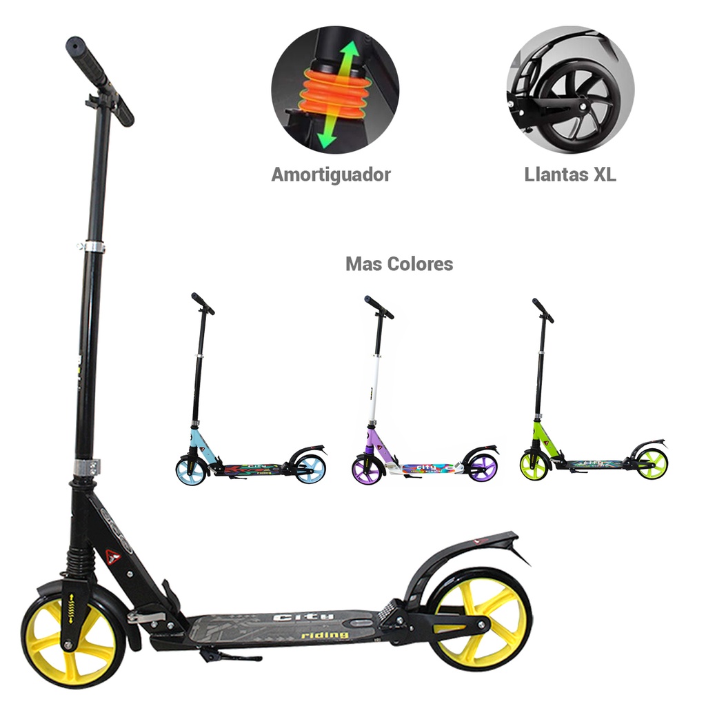 SCOOTER DOBLE AMORTIGUADOR , CON 1 PZ O CAJA CON 4 PZS